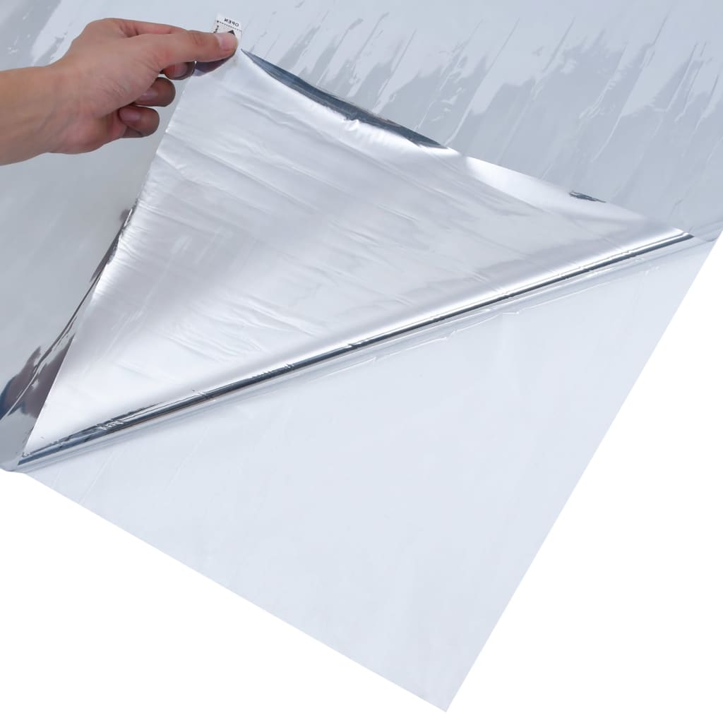 Solární fólie statická reflexní efekt stříbrná 90 x 2000 cm PVC