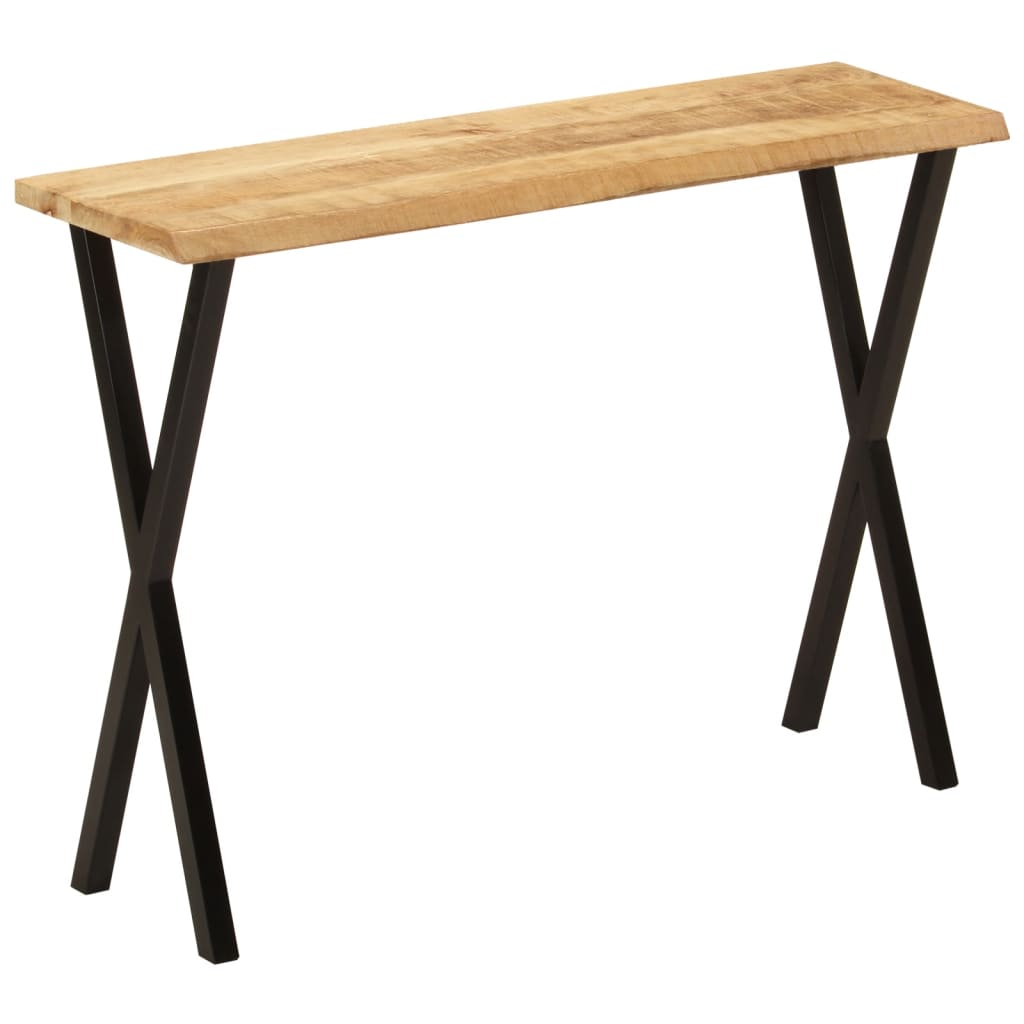 Konzolový stolek s živou hranou 105x33x76 cm masivní mangovník
