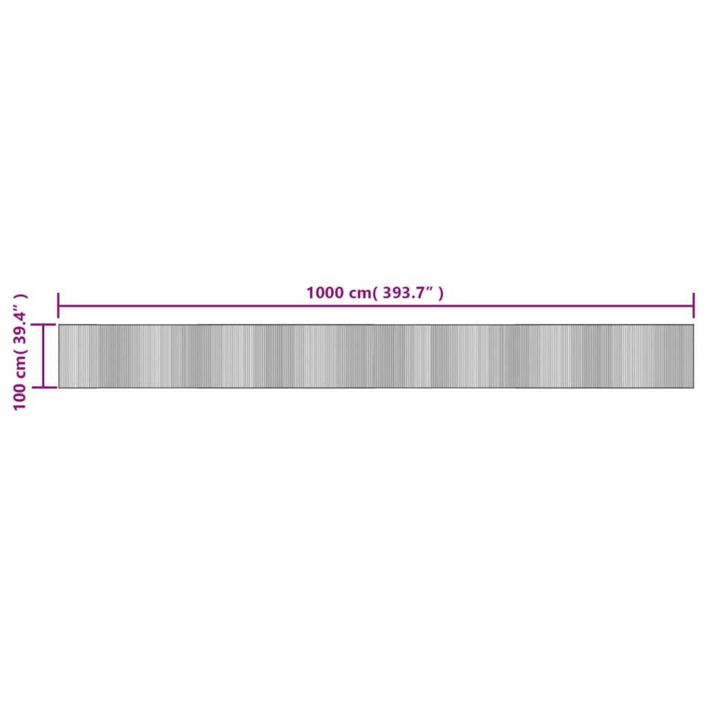 Koberec obdélníkový přírodní 100 x 1 000 cm bambus