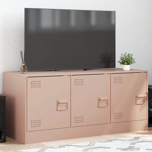 TV skříňka růžová 99 x 39 x 44 cm ocel