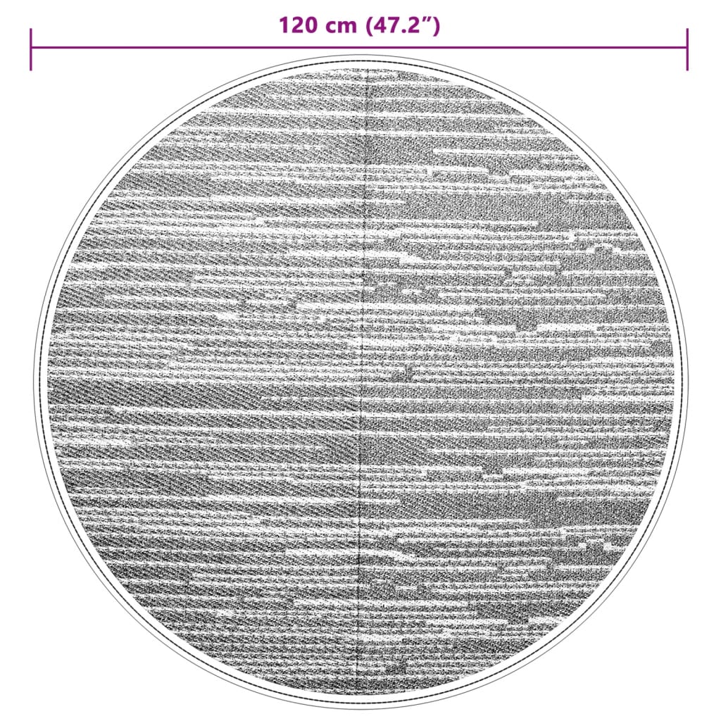 Venkovní koberec hnědý Ø 120 cm PP