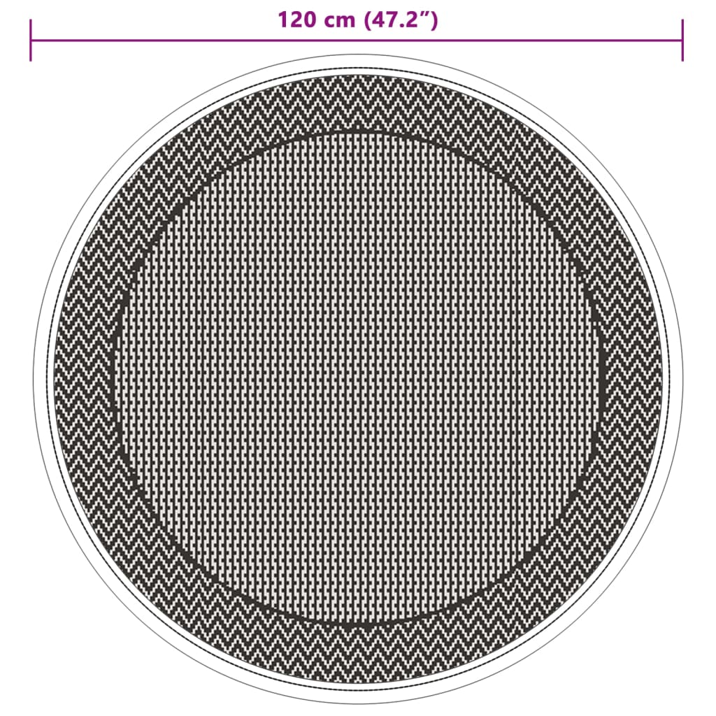 Venkovní koberec zelený Ø 120 cm PP