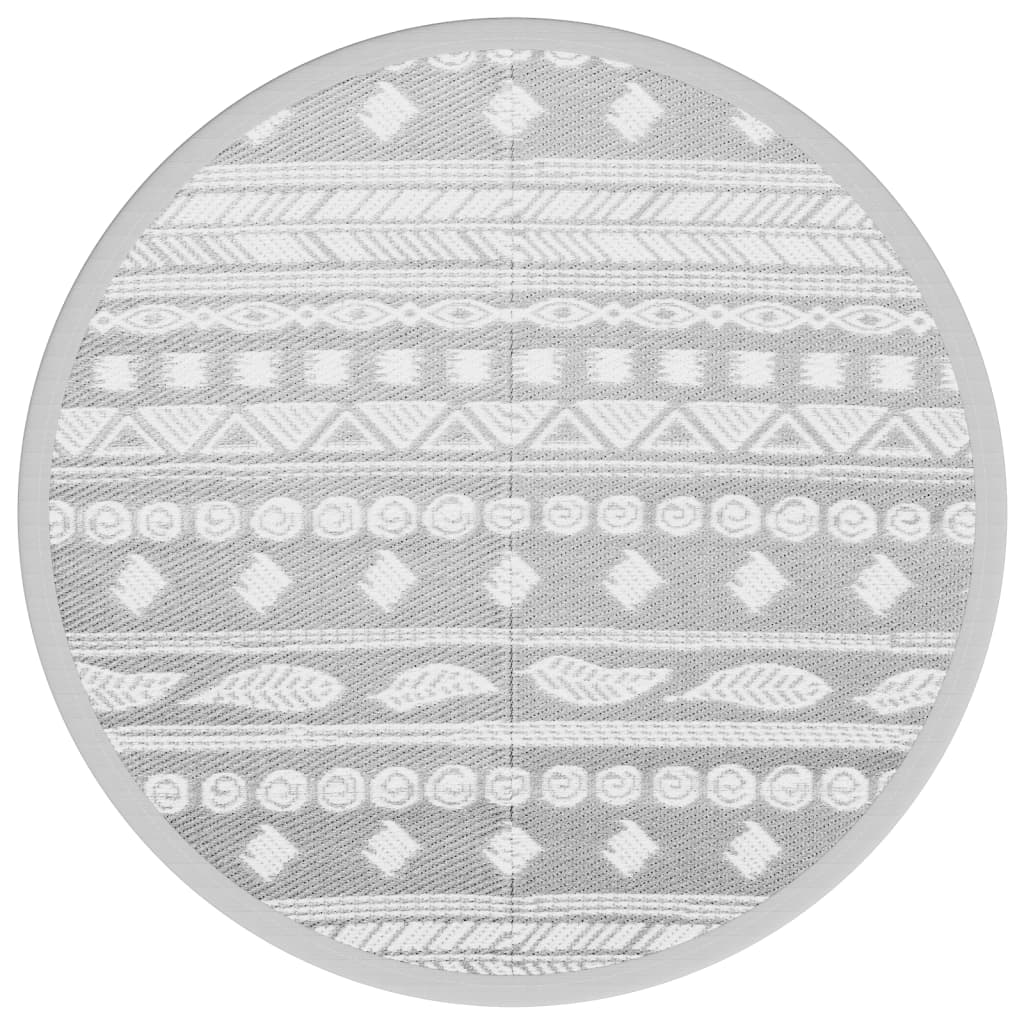 Venkovní koberec šedý Ø 160 cm PP