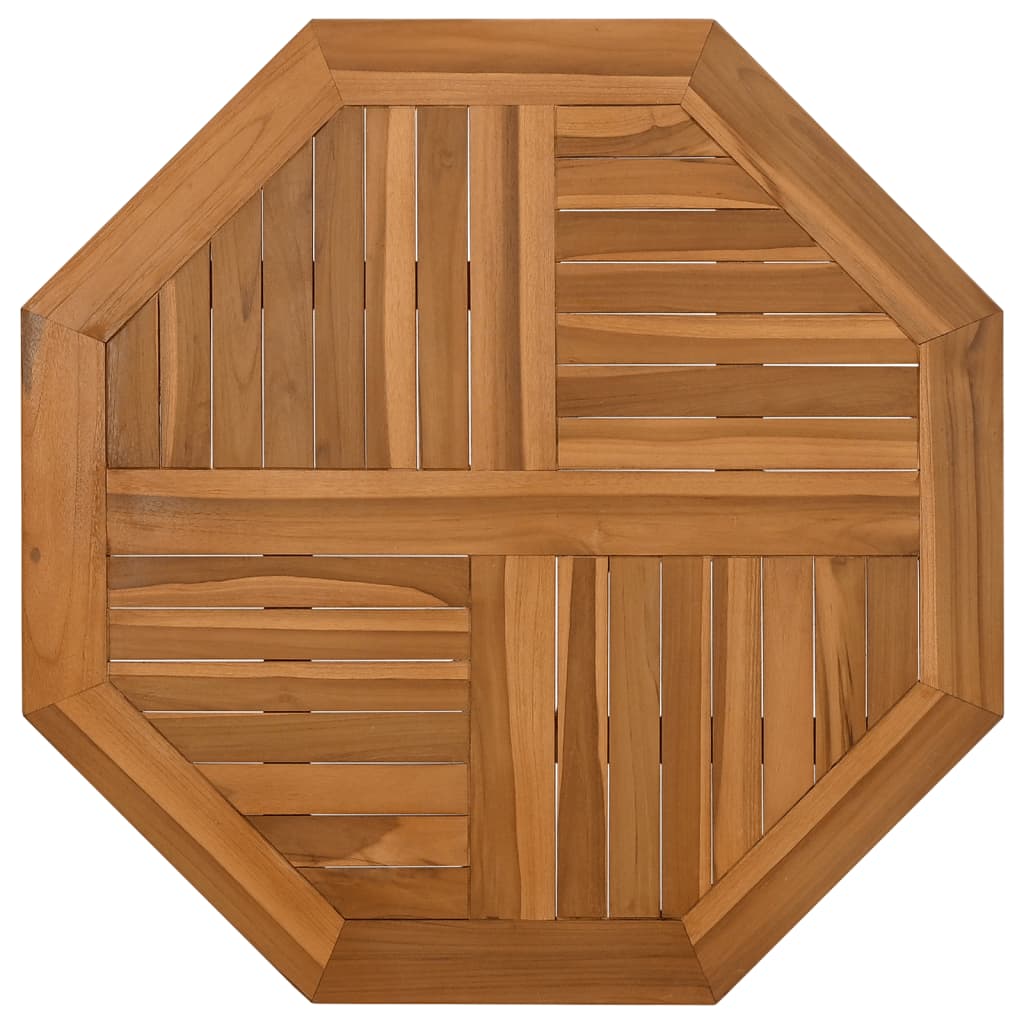 Stolní deska 60 x 60 x 2,5 cm osmihranná masivní teakové dřevo