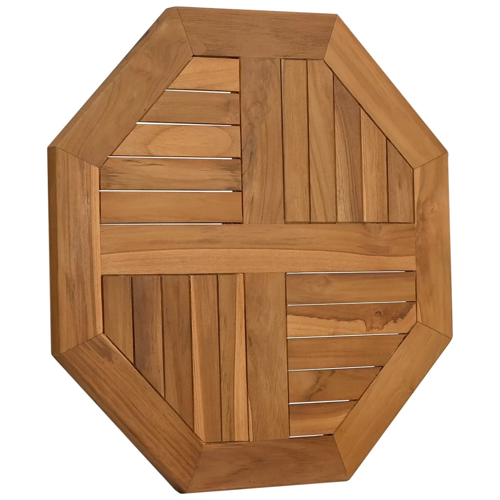 Stolní deska 60 x 60 x 2,5 cm osmihranná masivní teakové dřevo
