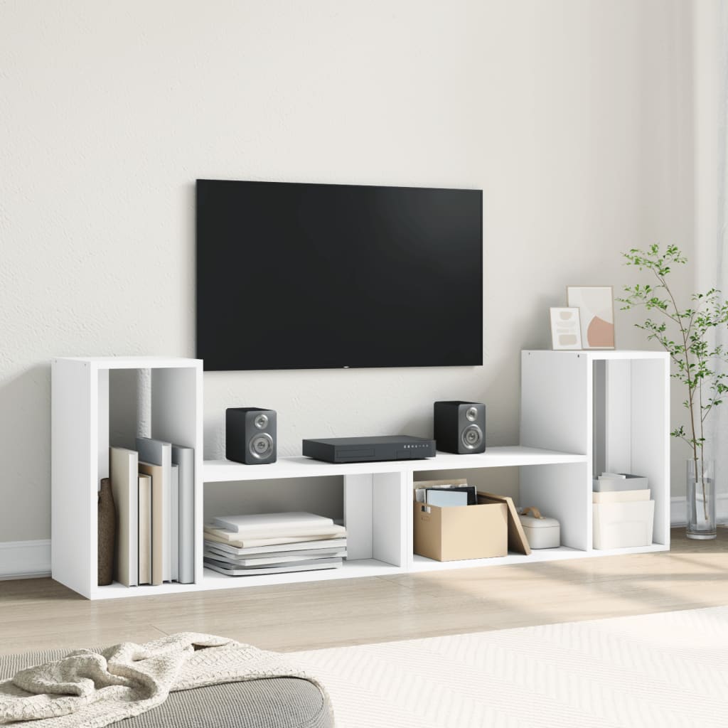 TV skříňky 2 ks bílé 75 x 30 x 50 cm kompozitní dřevo