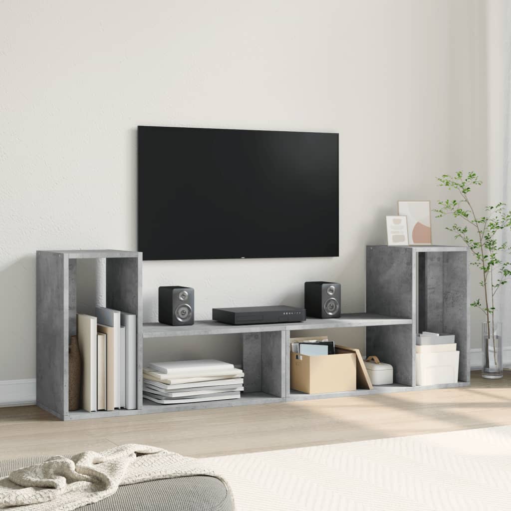 TV skříňky 2 ks betonově šedé 75 x 30 x 50 cm kompozitní dřevo