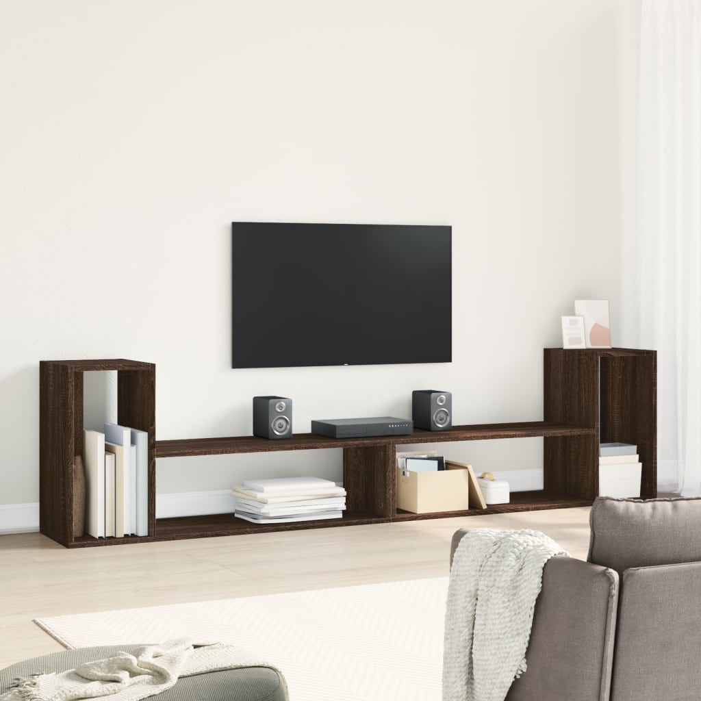 TV skříňky 2 ks hnědý dub 100 x 30 x 50 cm kompozitní dřevo