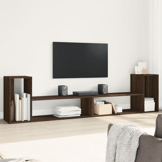 TV skříňky 2 ks hnědý dub 100 x 30 x 50 cm kompozitní dřevo