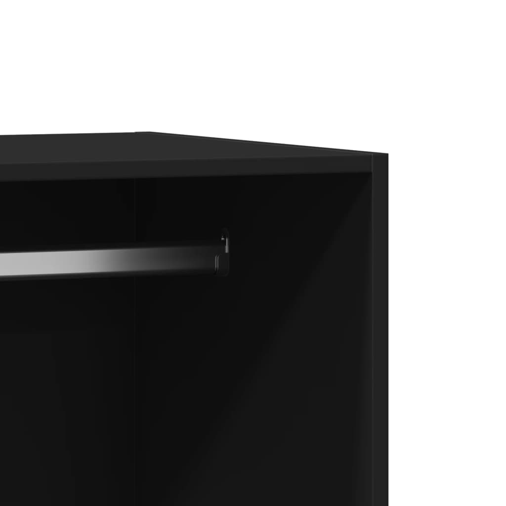 Šatní skříň černá 48 x 41 x 102 cm kompozitní dřevo