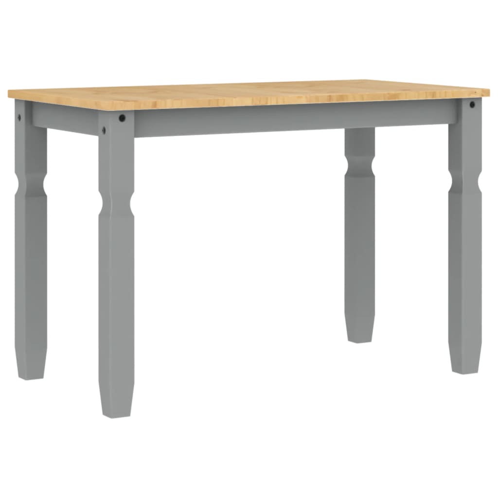 Jídelní stůl Corona šedý 112 x 60 x 75 cm masivní borové dřevo