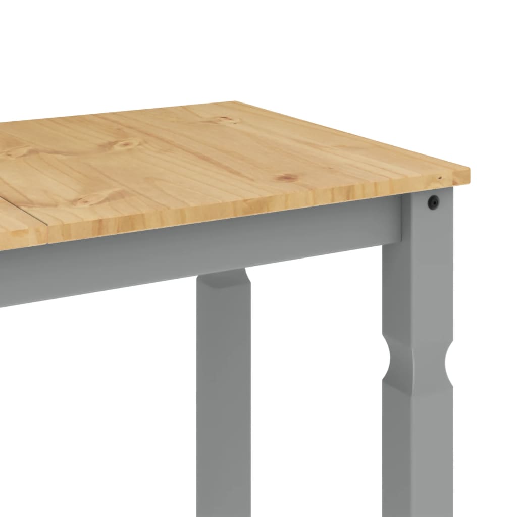 Jídelní stůl Corona šedý 112 x 60 x 75 cm masivní borové dřevo