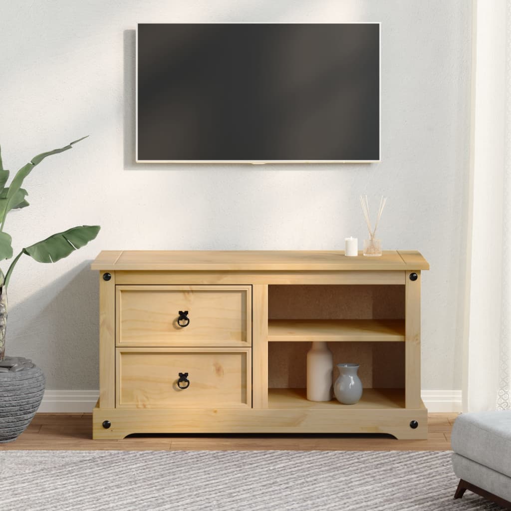 TV skříňka Corona 100 x 40 x 52 cm masivní borové dřevo