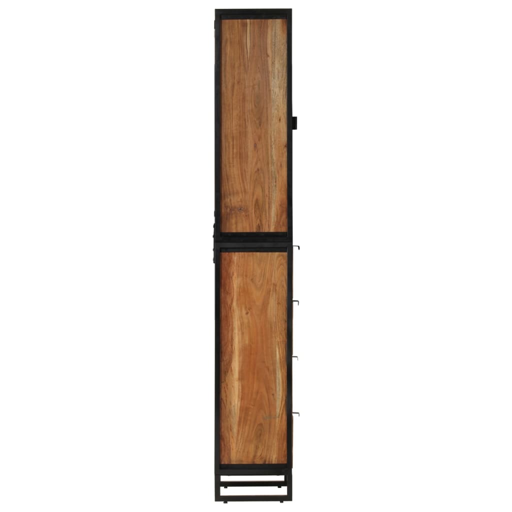 Koupelnová skříňka 40x27x190 cm železo a masivní akáciové dřevo