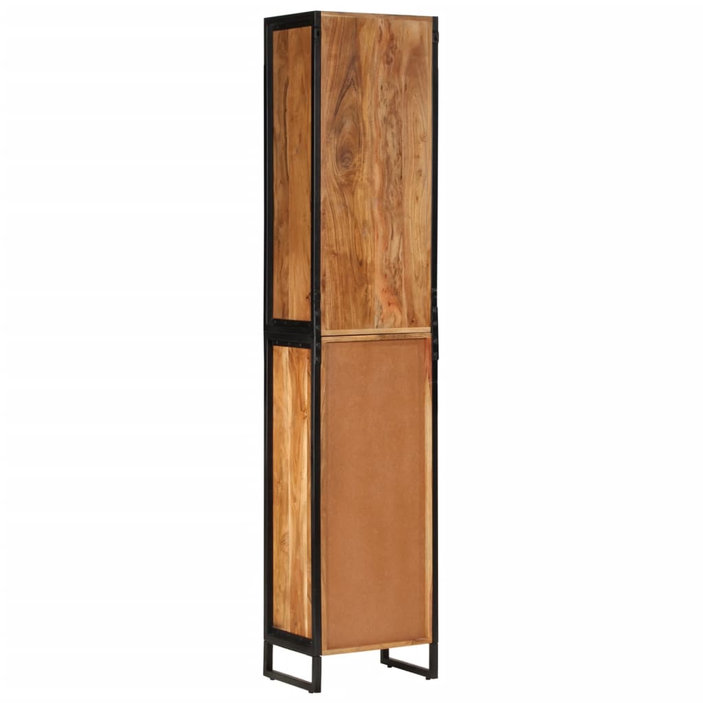 Koupelnová skříňka 40x27x190 cm železo a masivní akáciové dřevo