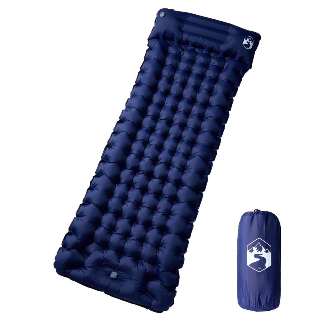 Samonafukovací kempingová matrace polštář 1 osoba tmavě modrá