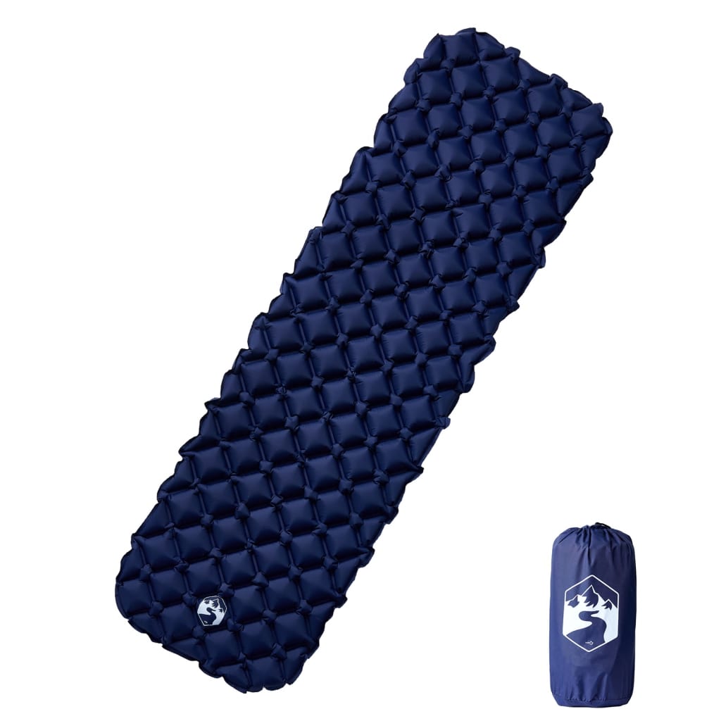 Nafukovací kempingová matrace 1 osoba tmavě modrá 190x58x6 cm