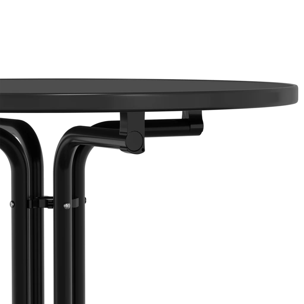 Jídelní stůl černý Ø 60 x 110 cm kompozitní dřevo a ocel
