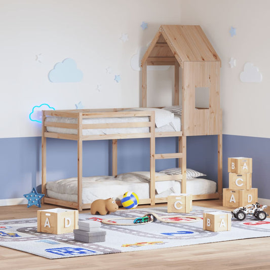 Střecha na dětskou postel 60x89x134,5 cm masivní borové dřevo