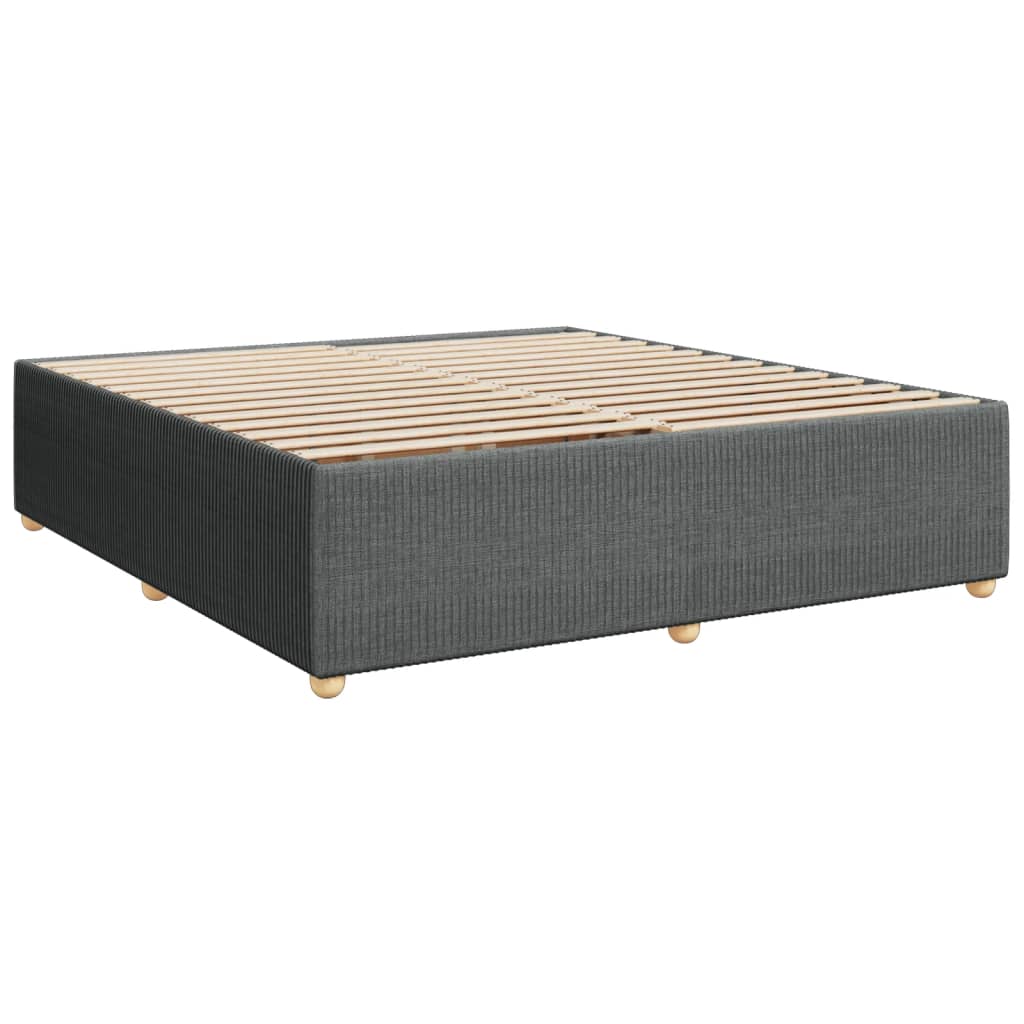 Box spring postel s matrací tmavě šedá 180x200 cm textil