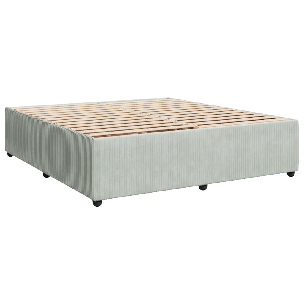 Box spring postel s matrací světle šedá 180x200 cm samet