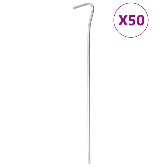 Stanové kolíky 50 ks 23 cm Ø 4 mm pozinkovaná ocel