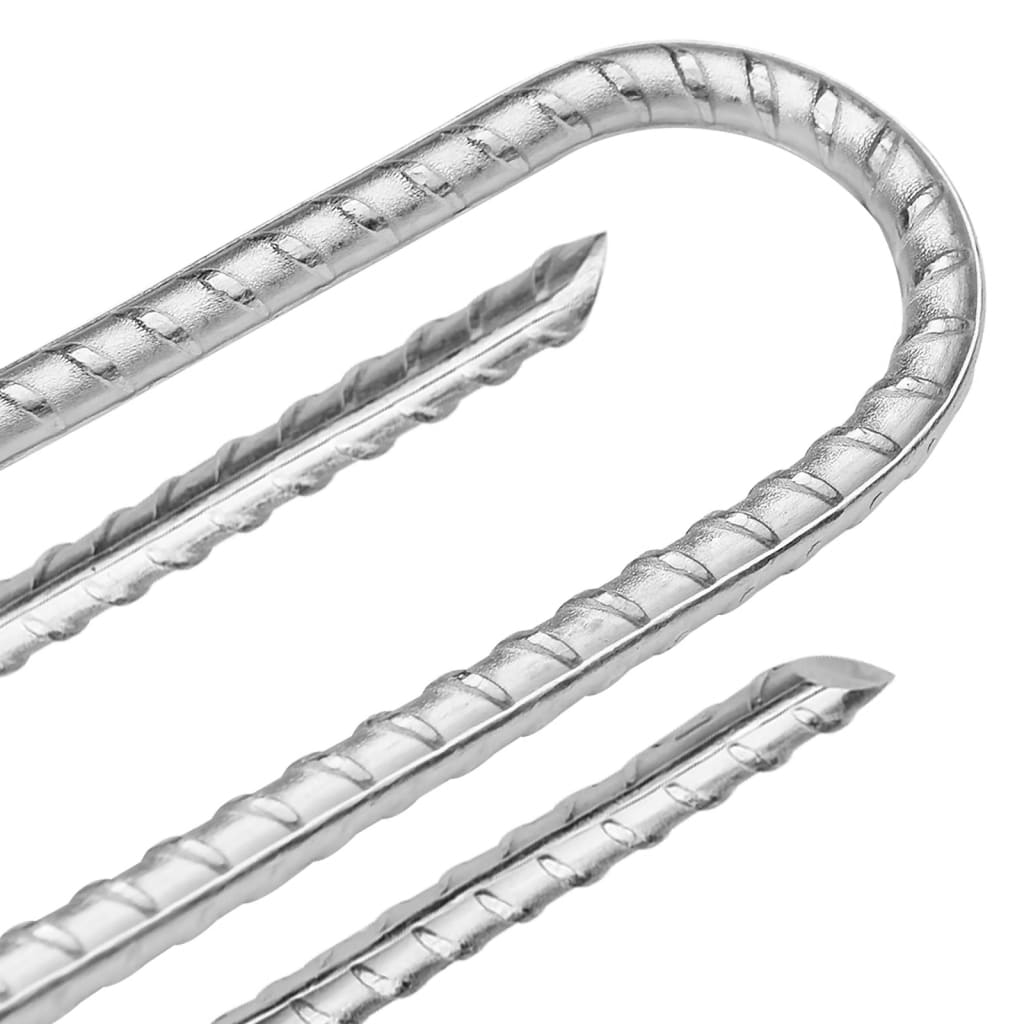 Stanové kolíky 12 ks ve tvaru U 41,5 cm Ø12 mm pozinkovaná ocel