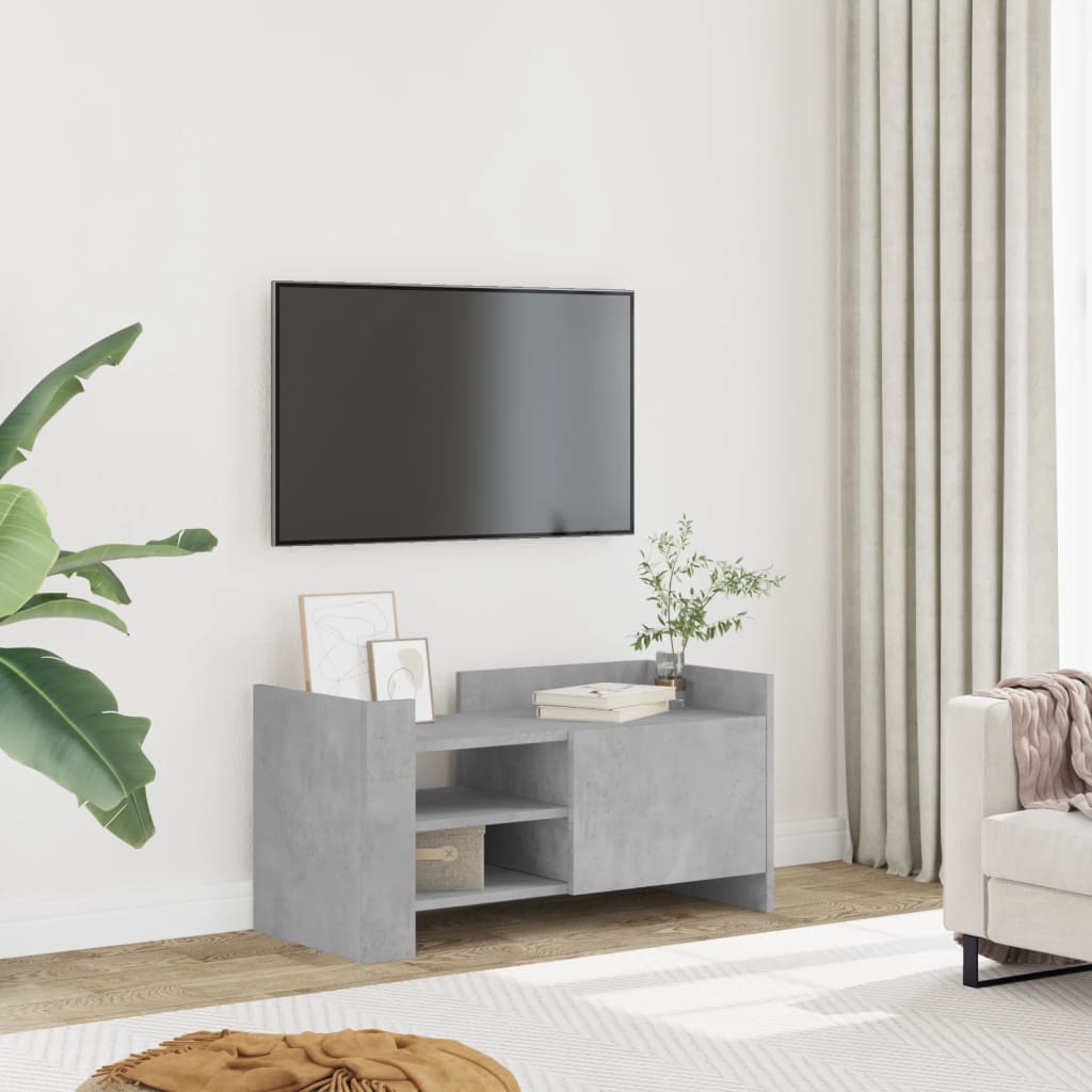 TV skříňka betonově šedá 80 x 35 x 40 cm kompozitní dřevo