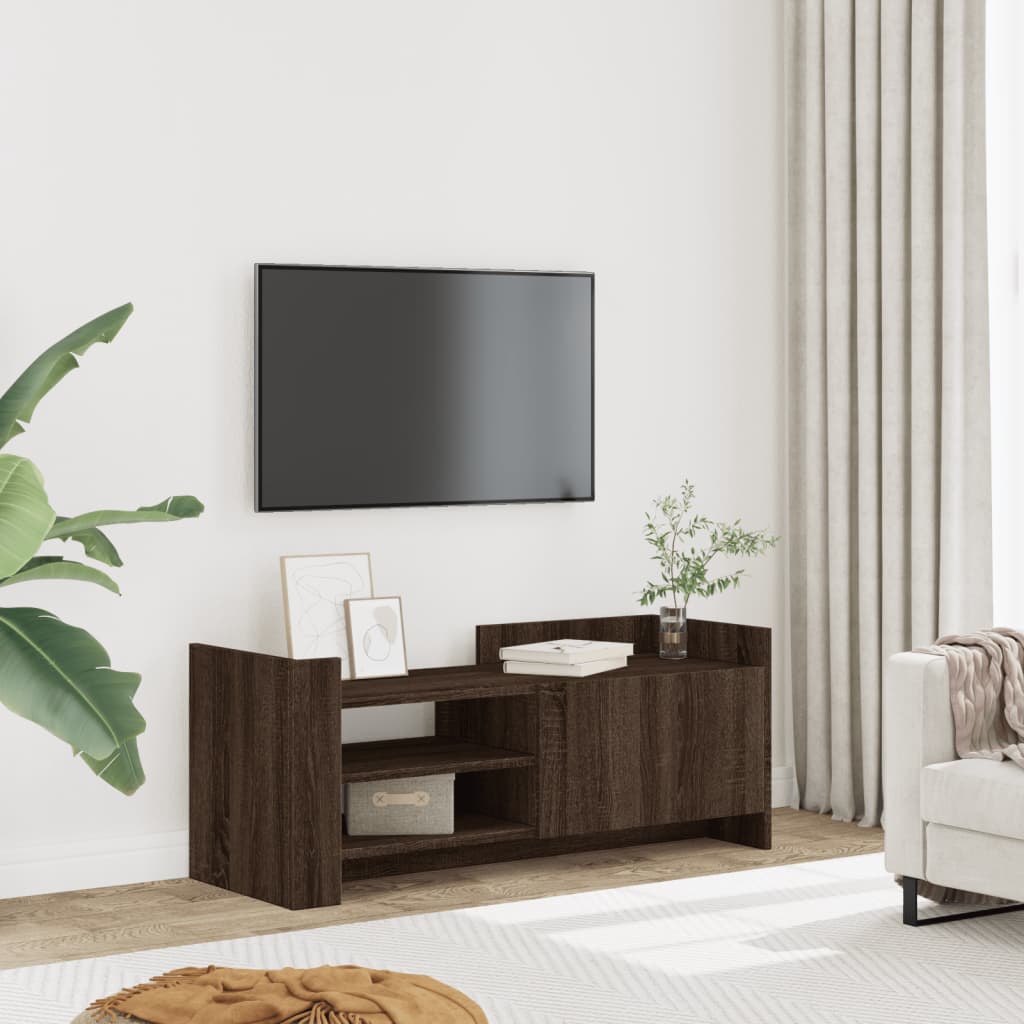 TV skříňka hnědý dub 100 x 35 x 40 cm kompozitní dřevo