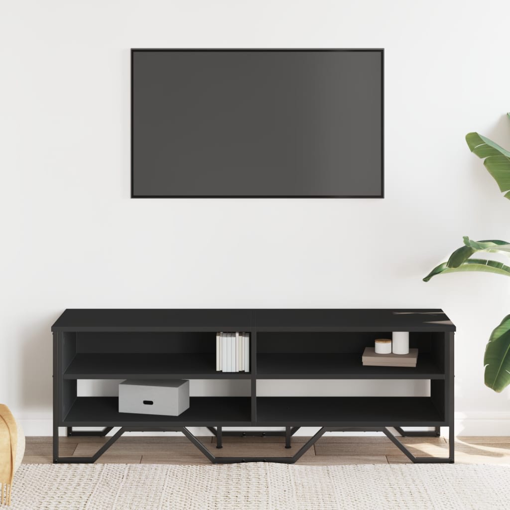 TV skříňka černá 122 x 34 x 41 cm kompozitní dřevo