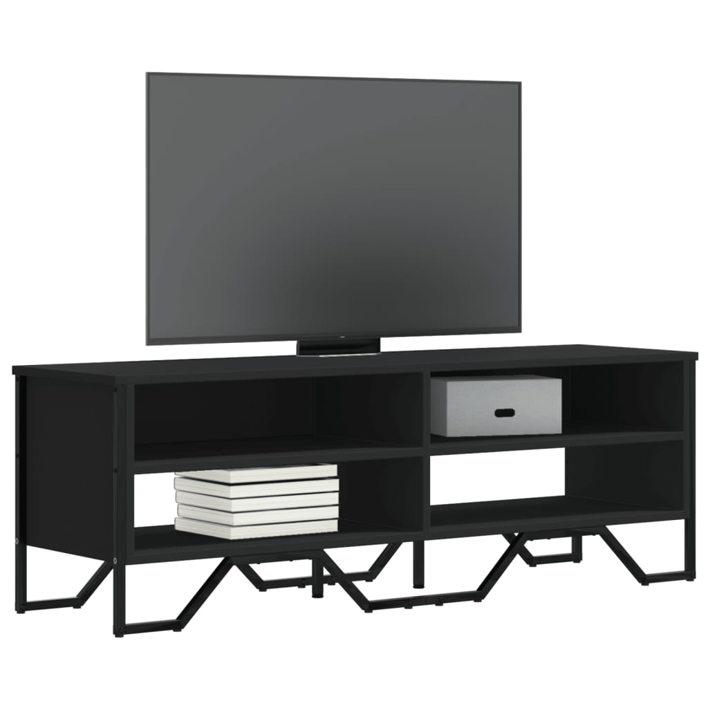 TV skříňka černá 122 x 34 x 41 cm kompozitní dřevo