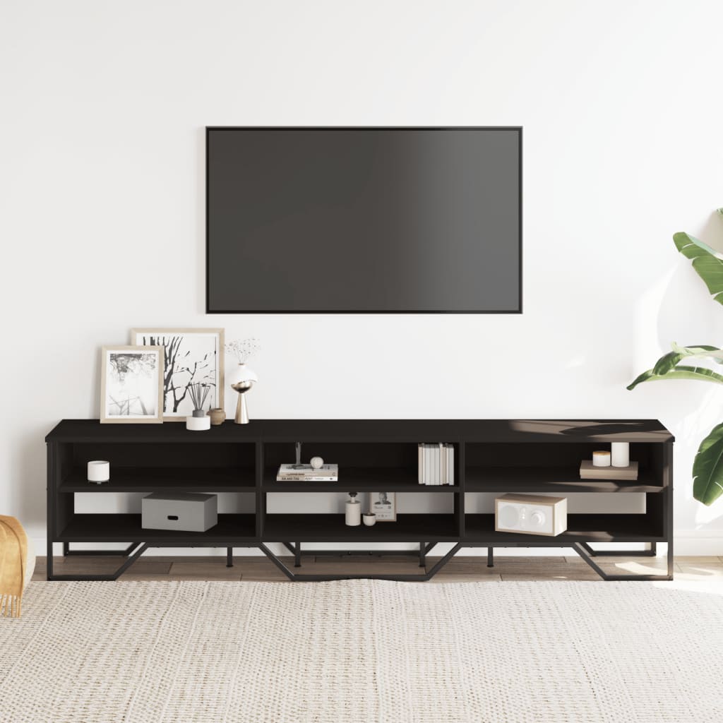 TV skříňka černá 180 x 34 x 41 cm kompozitní dřevo