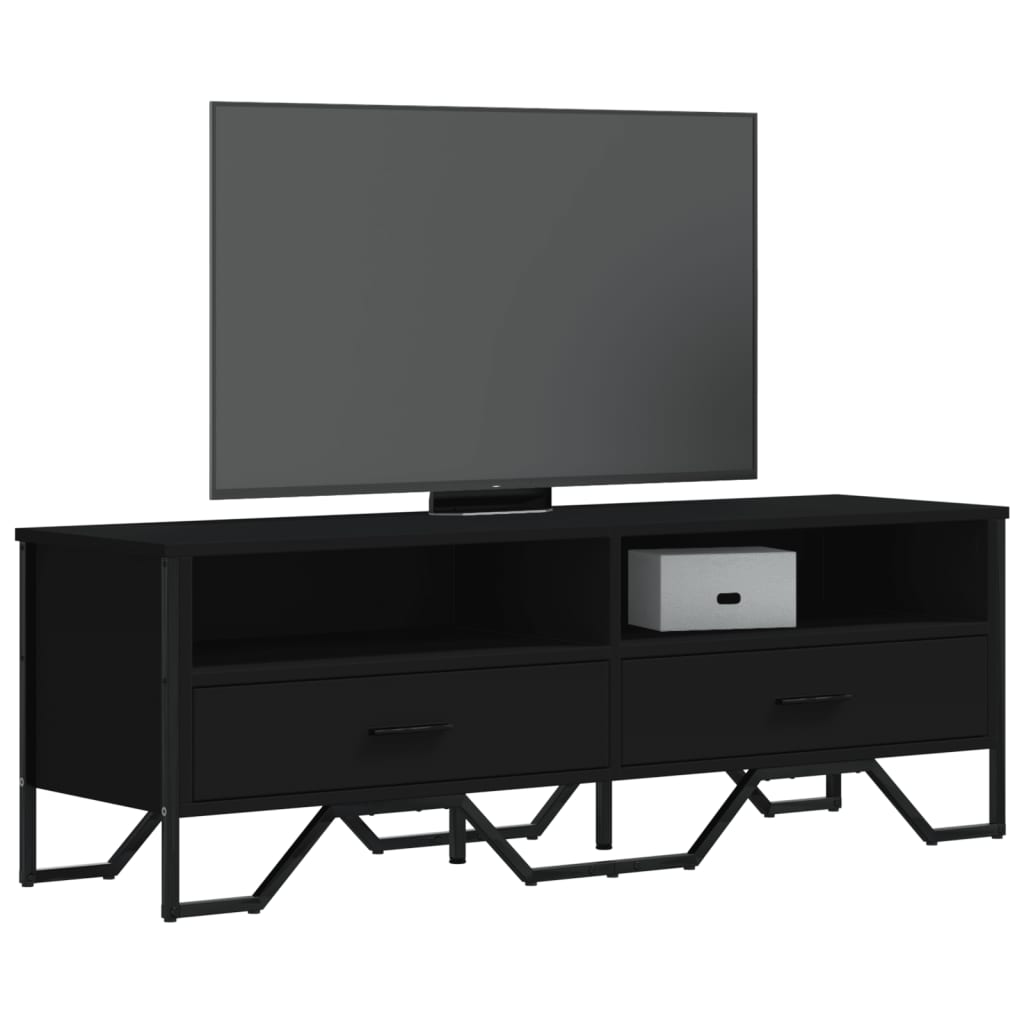 TV skříňka černá 122 x 34 x 41 cm kompozitní dřevo