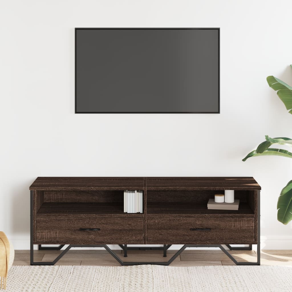 TV skříňka hnědý dub 122 x 34 x 41 cm kompozitní dřevo