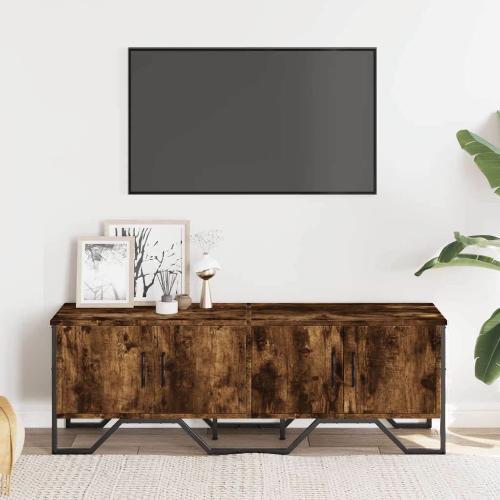 TV skříňka kouřový dub 122 x 34 x 41 cm kompozitní dřevo