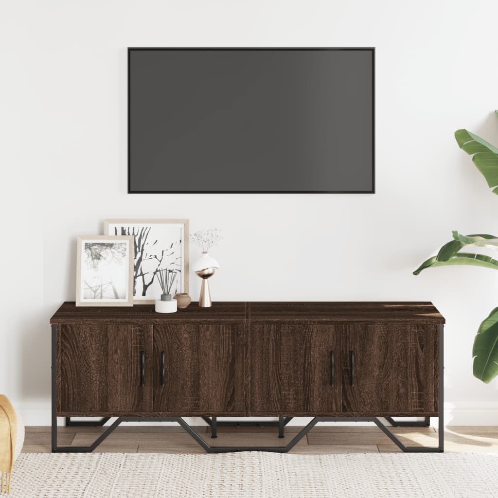 TV skříňka hnědý dub 122 x 34 x 41 cm kompozitní dřevo