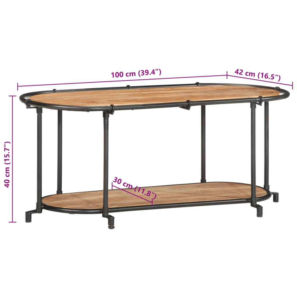 TV stolek 100 x 42 x 40 cm masivní akáciové dřevo