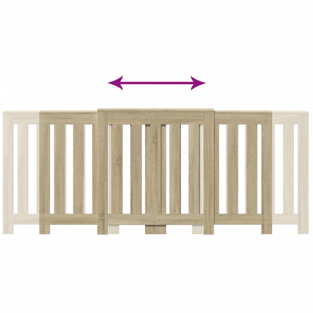 Kryt na radiátor dub sonoma 205x21,5x83,5 cm kompozitní dřevo