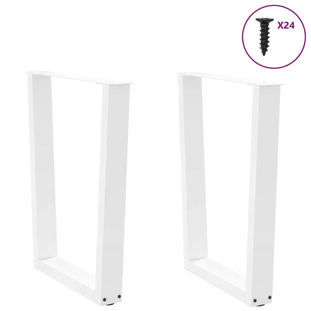 Dining Table Legs V-Shape 2 pcs bílé 60x(72-73,3) cm ocel