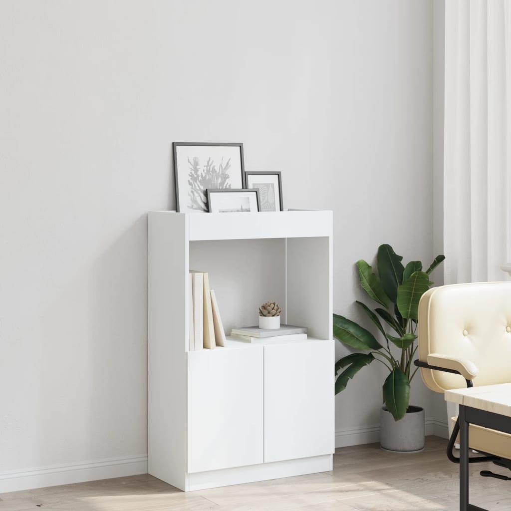 Skříň highboard bílá 63 x 33 x 100 cm kompozitní dřevo