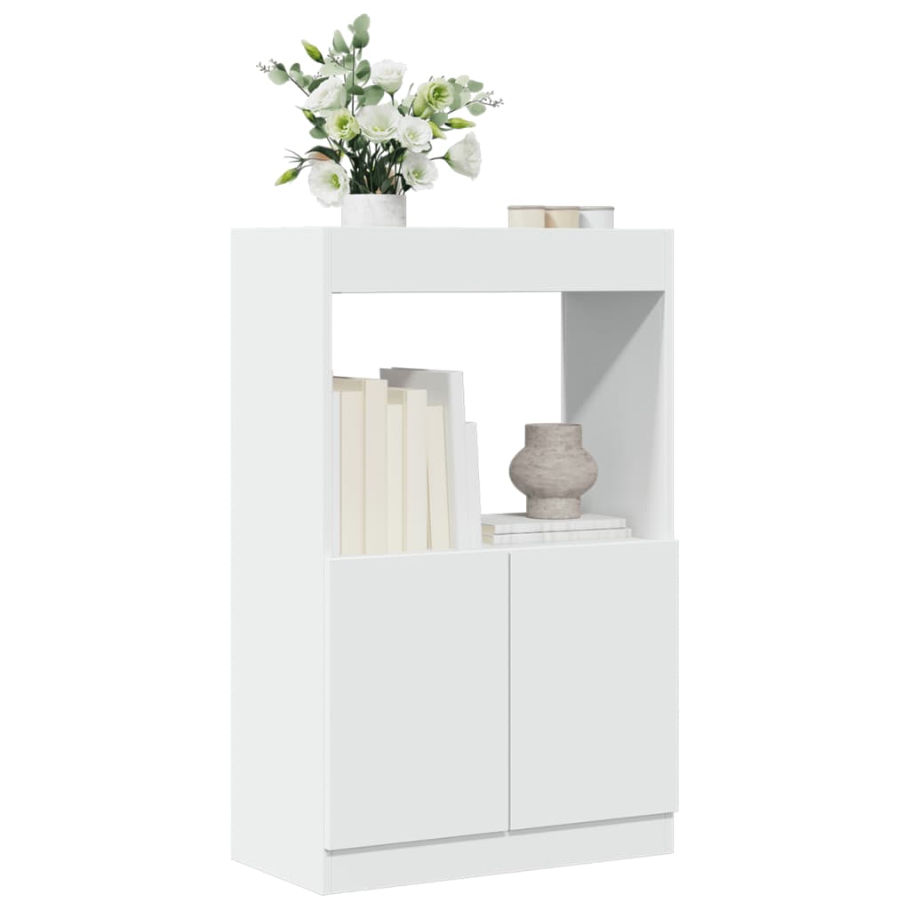 Skříň highboard bílá 63 x 33 x 100 cm kompozitní dřevo