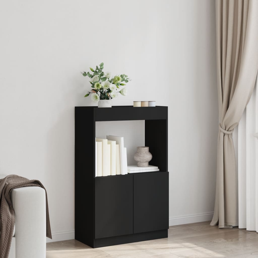 Skříň highboard černá 63 x 33 x 100 cm kompozitní dřevo