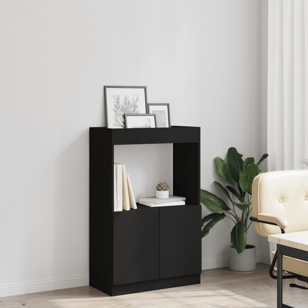 Skříň highboard černá 63 x 33 x 100 cm kompozitní dřevo