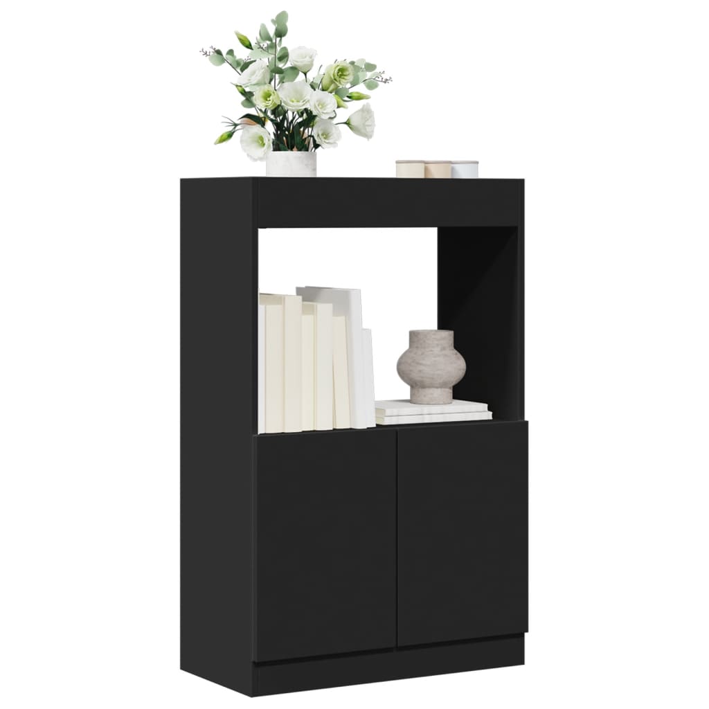 Skříň highboard černá 63 x 33 x 100 cm kompozitní dřevo