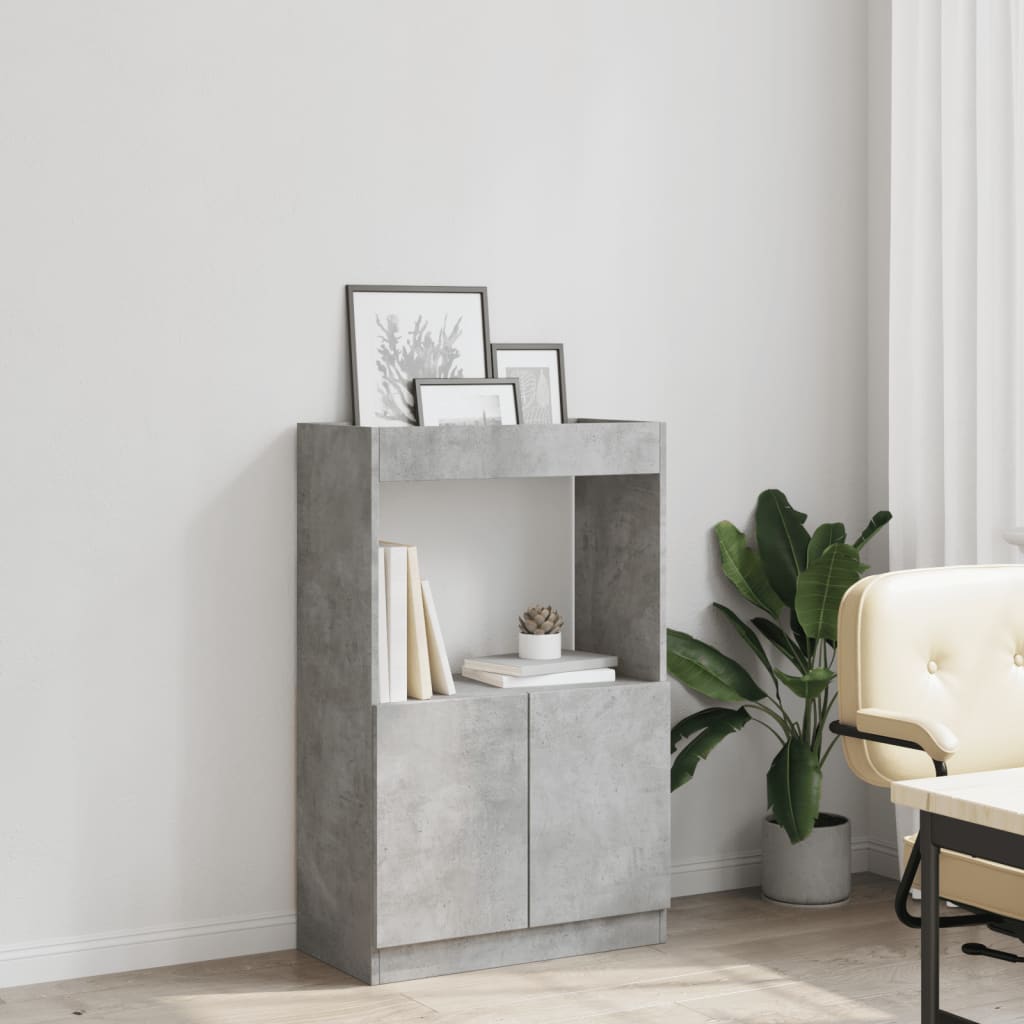 Skříň highboard betonově šedá 63 x 33 x 100 cm kompozitní dřevo