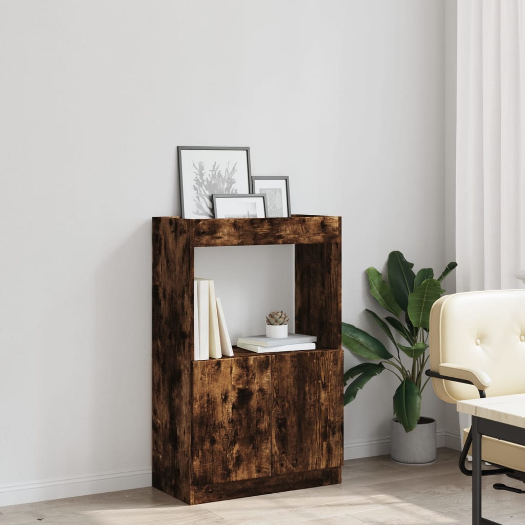 Skříň highboard kouřový dub 63 x 33 x 100 cm kompozitní dřevo