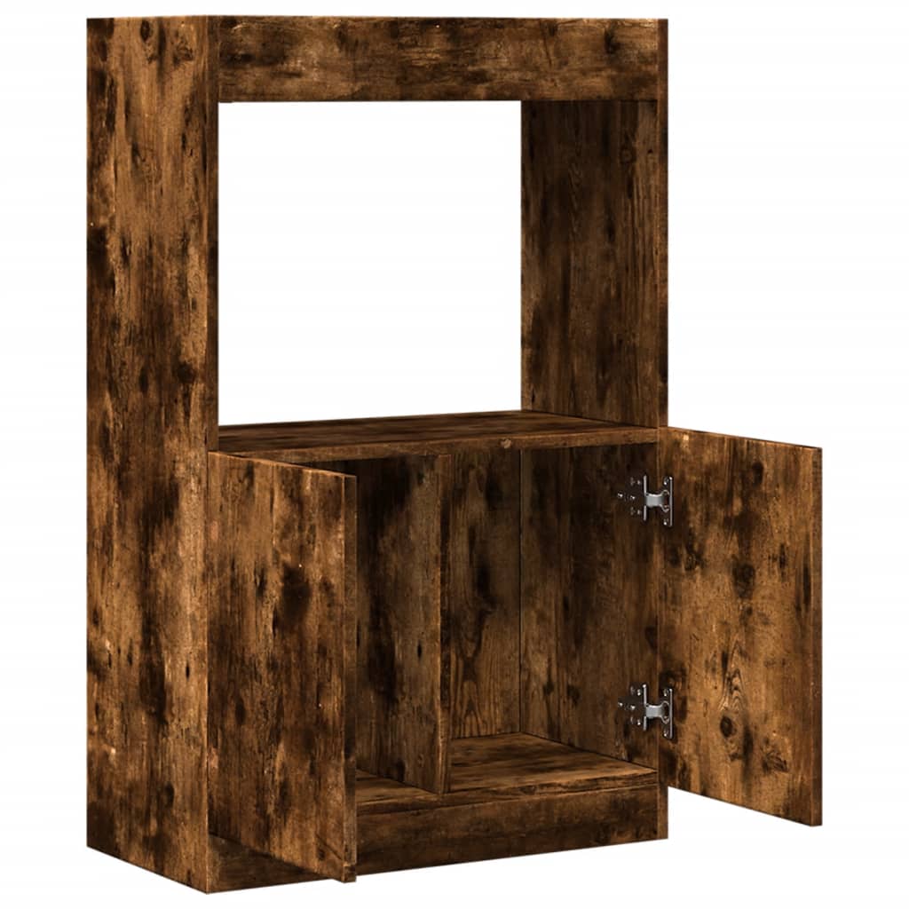 Skříň highboard kouřový dub 63 x 33 x 100 cm kompozitní dřevo