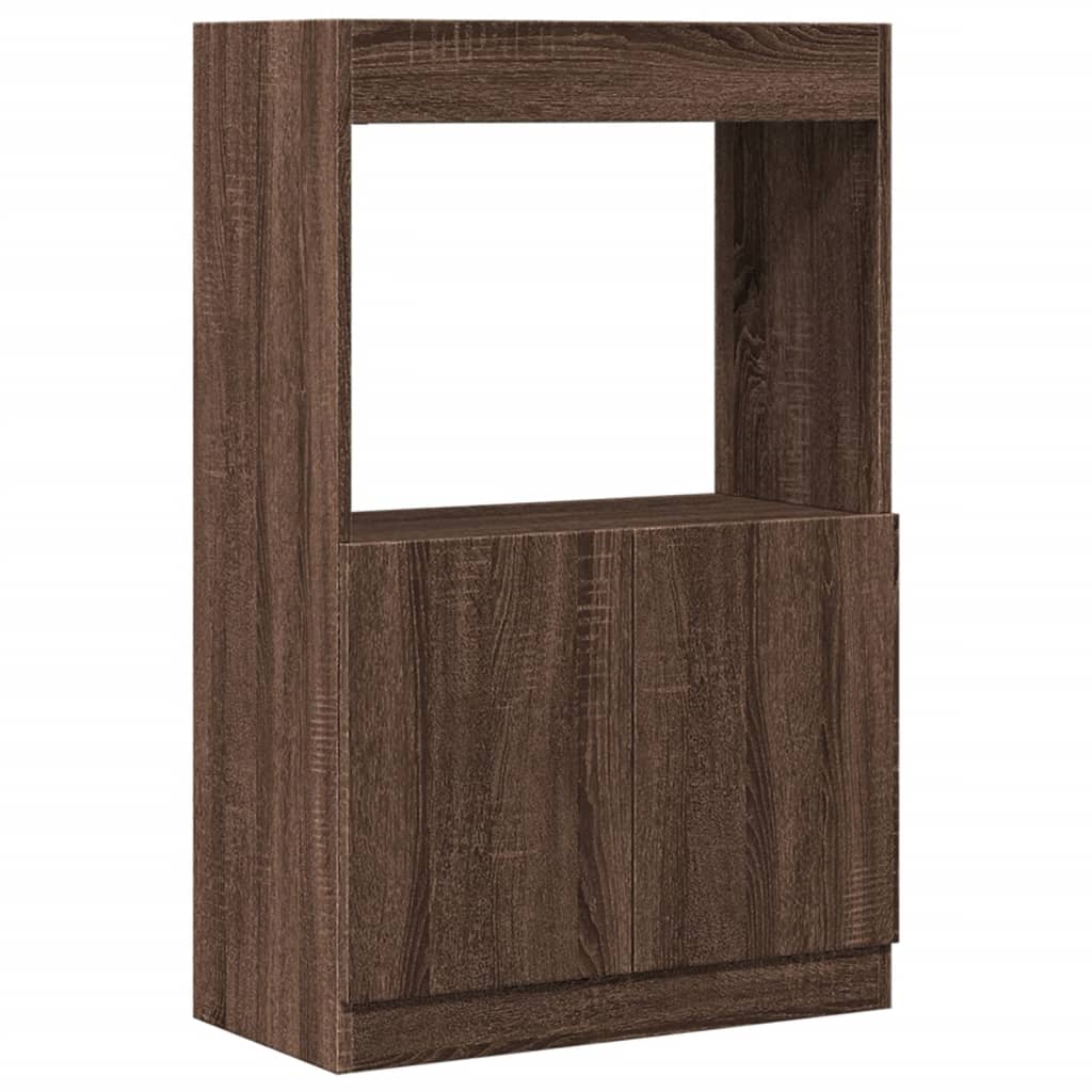 Skříň highboard hnědý dub 63 x 33 x 100 cm kompozitní dřevo