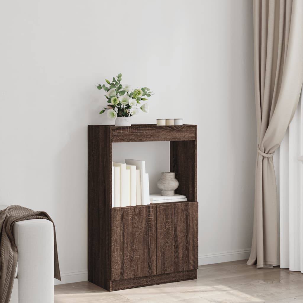 Skříň highboard hnědý dub 63 x 33 x 100 cm kompozitní dřevo