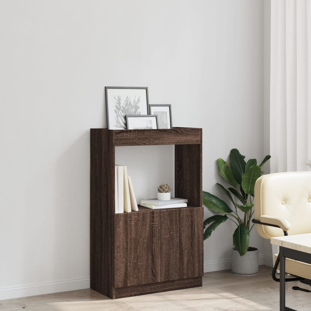 Skříň highboard hnědý dub 63 x 33 x 100 cm kompozitní dřevo